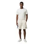 County of Milan Cream Cotton Bermuda Shorts