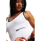 Karl Lagerfeld White Cotton Bodysuit
