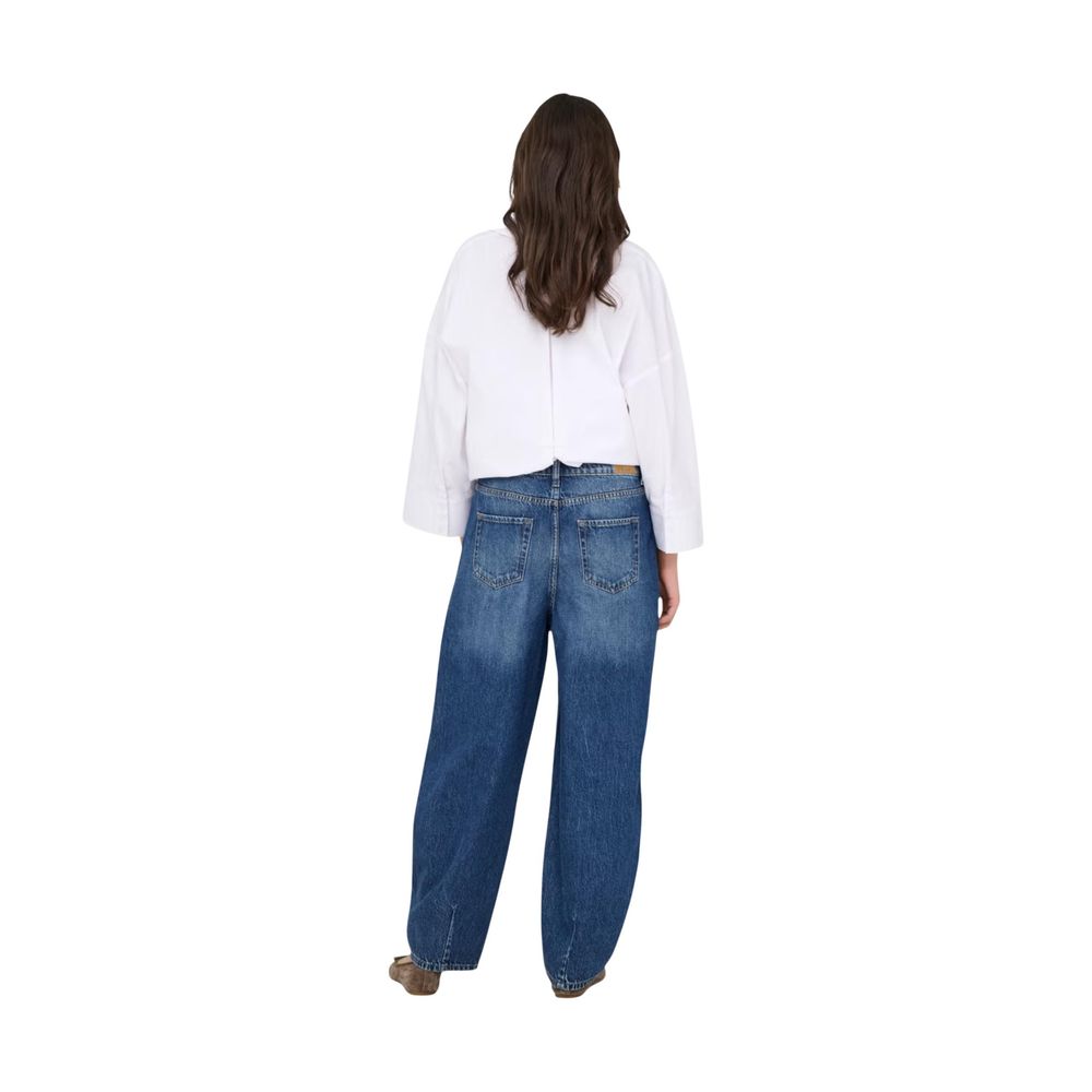 Jacqueline De Yong Blue Cotton Mom Jeans
