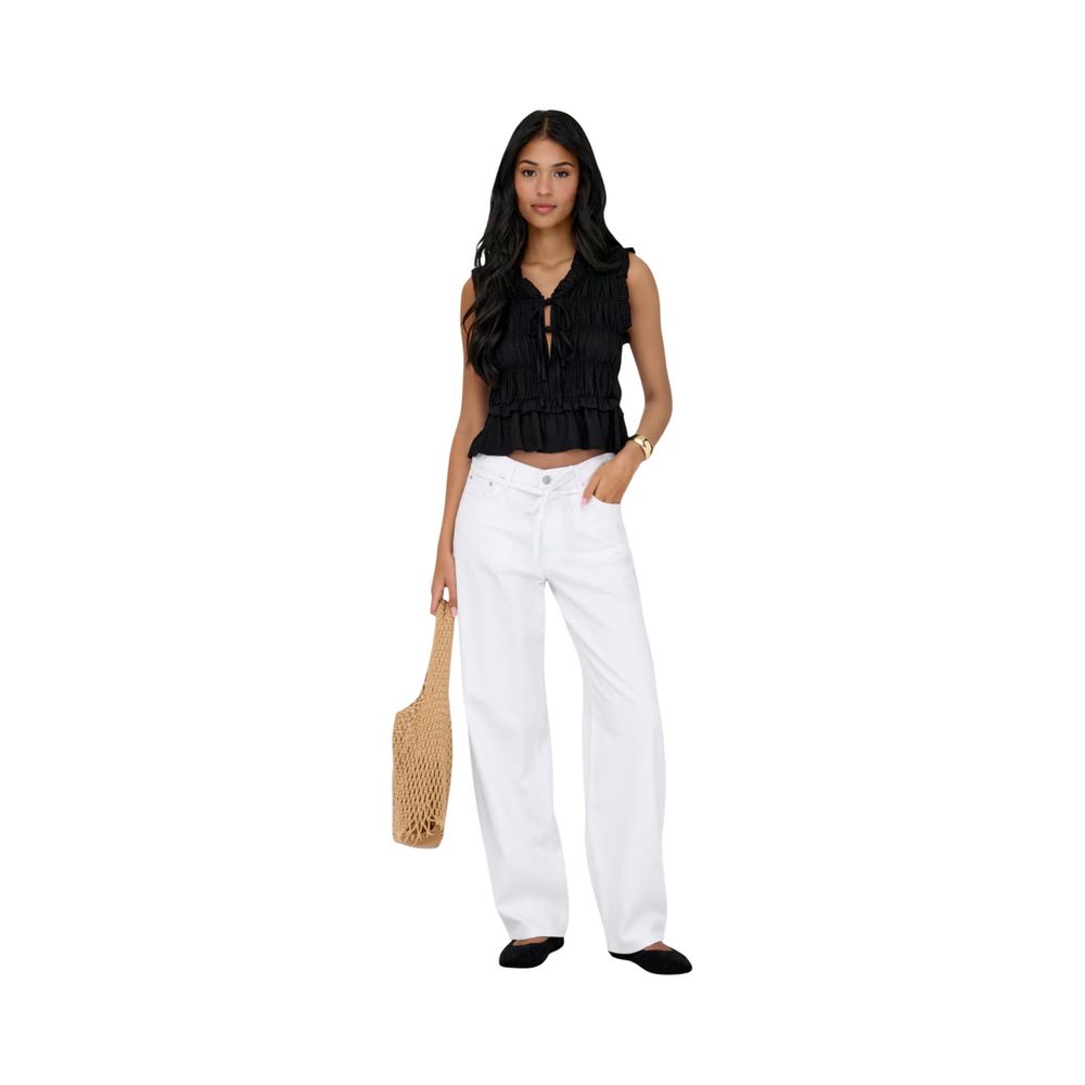 Only White Cotton Mom Jeans