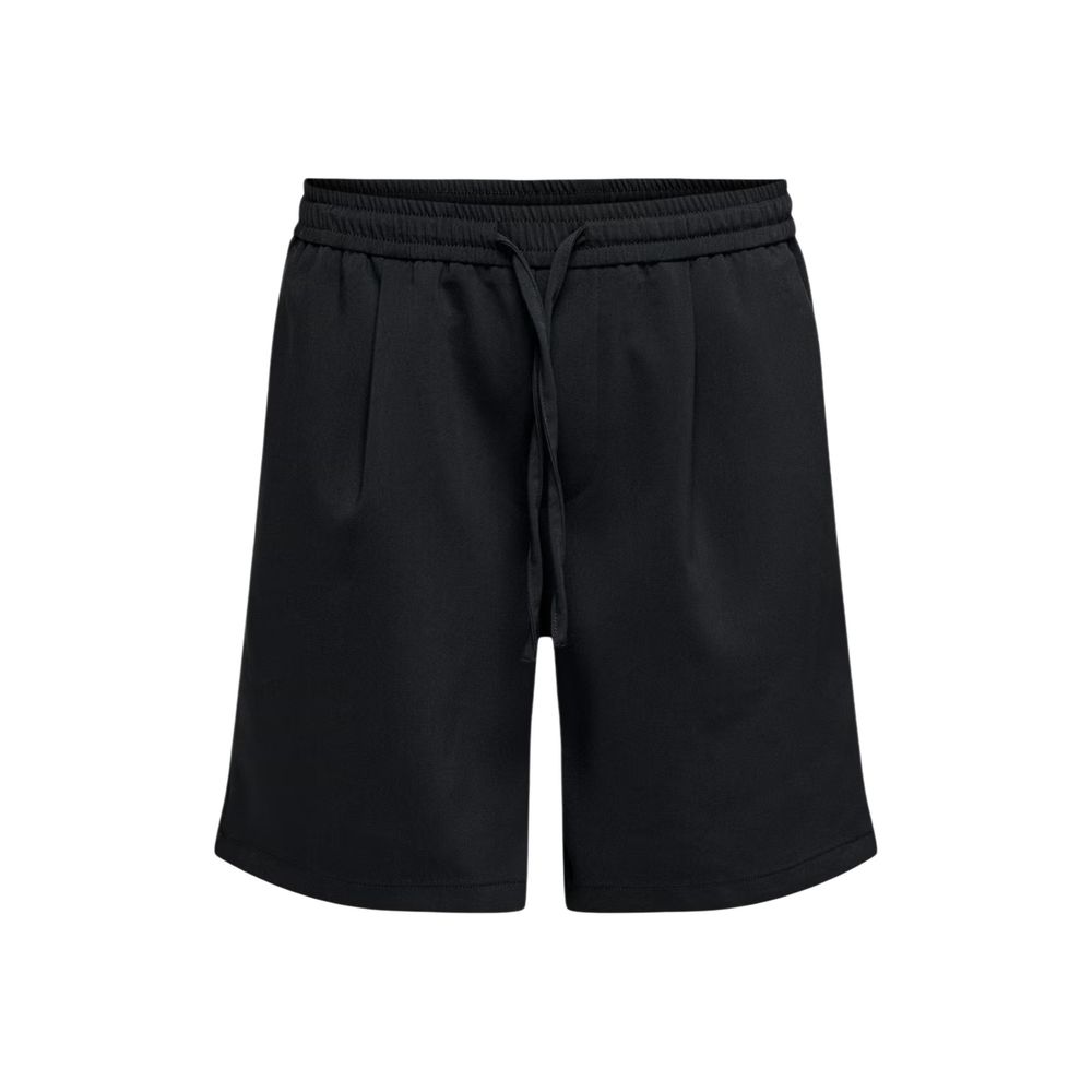 Only & Sons Black Recycled Polyester Bermuda Shorts