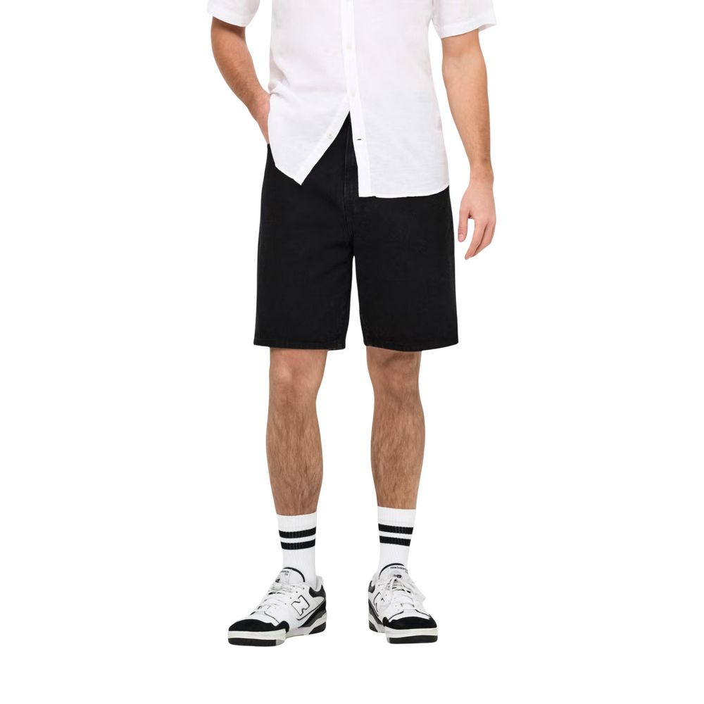 Only & Sons Black Organic Cotton Bermuda Shorts