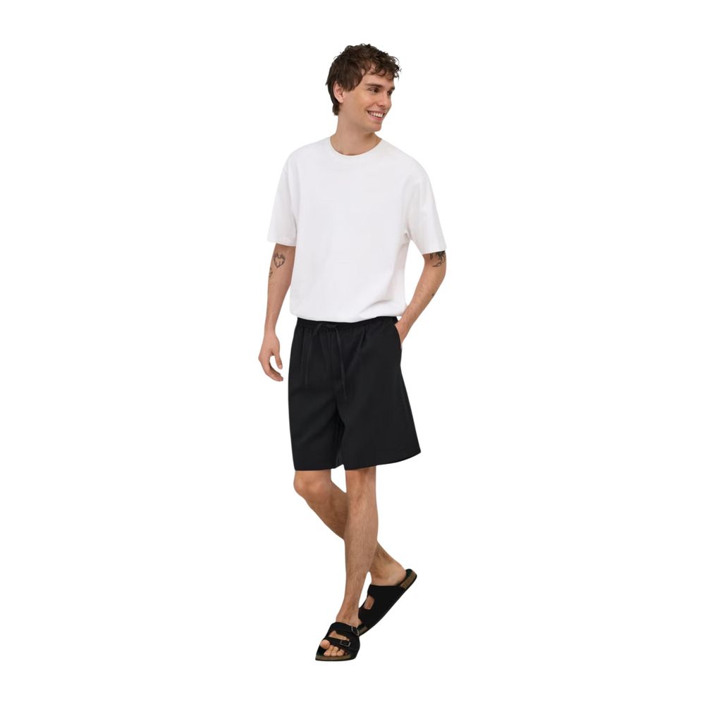 Only & Sons Black Recycled Polyester Bermuda Shorts