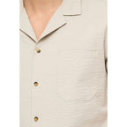 Only & Sons Beige Cotton Shortsleeve Shirt