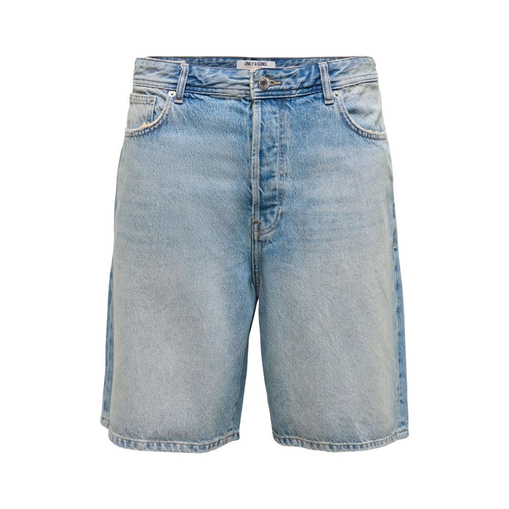 Only & Sons Light Blue Organic Cotton Bermuda Shorts
