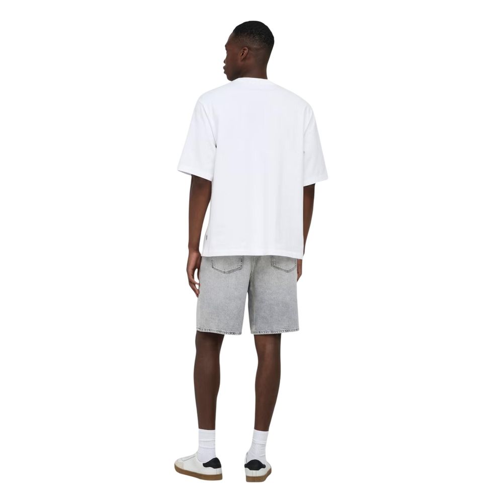 Only & Sons Gray Cotton Bermuda Shorts
