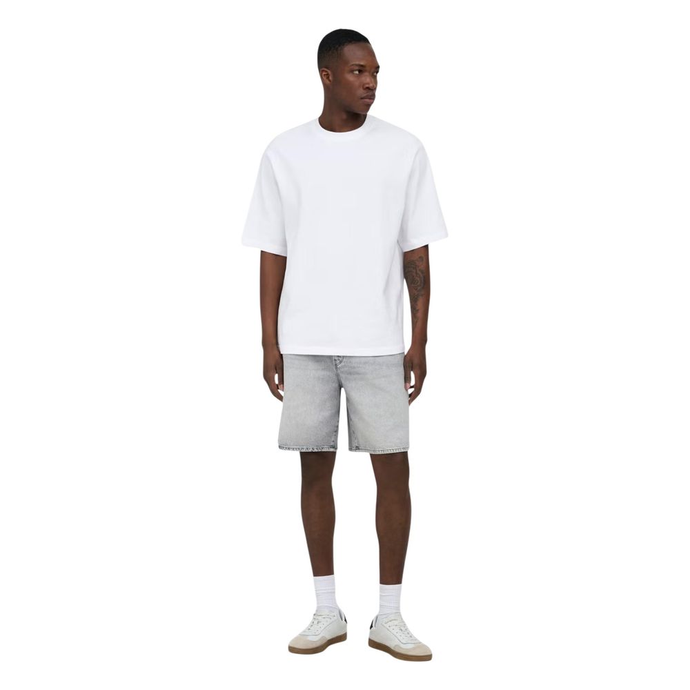 Only & Sons Gray Cotton Bermuda Shorts
