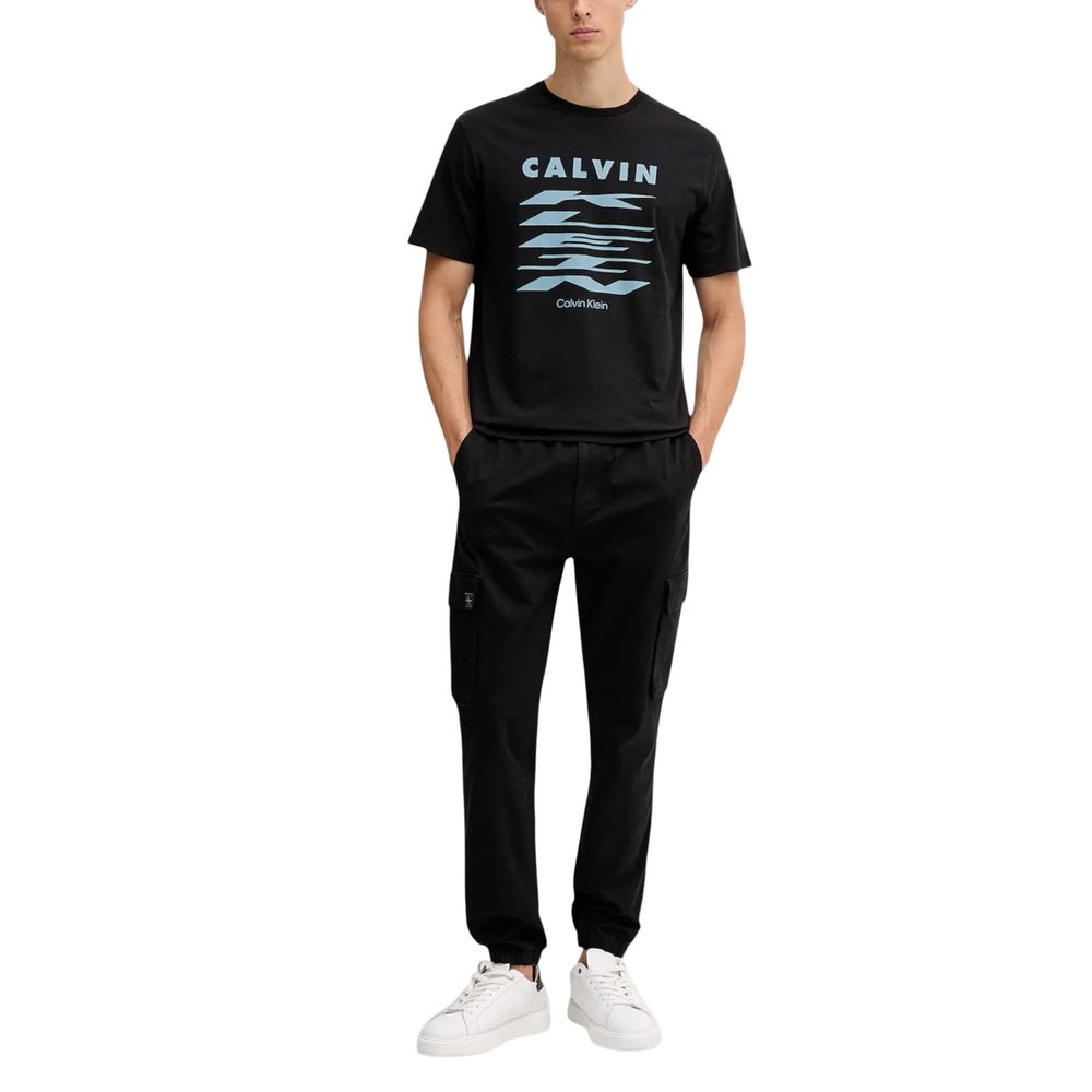Calvin Klein Jeans Black Cotton Casual Pants