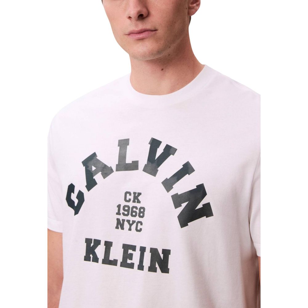 Calvin Klein Jeans White Cotton T-Shirt