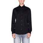 Armani Exchange Black Cotton Dress Shirt