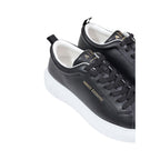 Armani Exchange Black Leather Low Top Sneakers