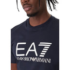 EA7 Emporio Armani Blue Cotton T-Shirt