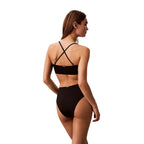 Calvin Klein Jeans Black Elastane Bikini