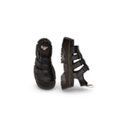 Dr. Martens Black Leather Platform Sandals