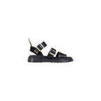 Dr. Martens Black Leather Flat Sandals