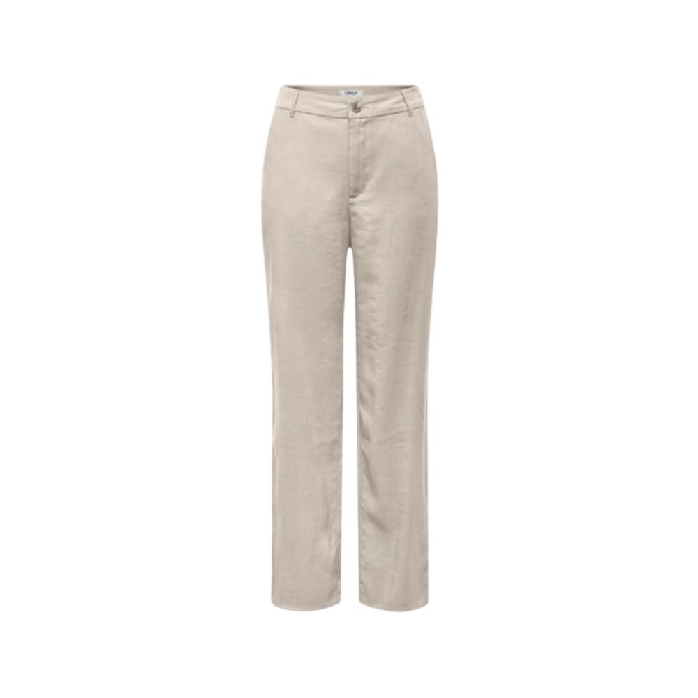 Only Beige Viscose Casual Pants