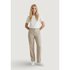 Only Beige Viscose Casual Pants