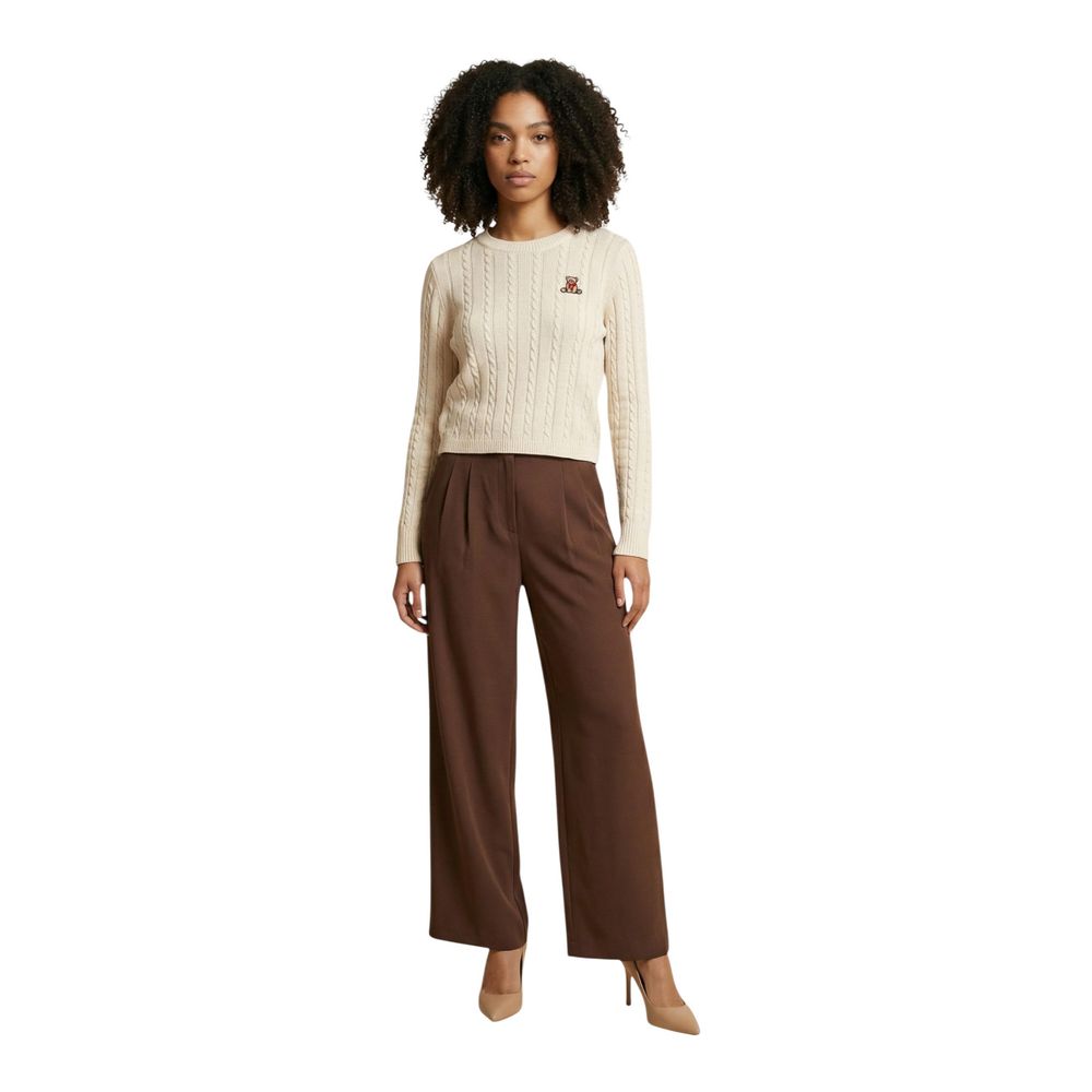 Only Brown Recycled Polyester Casual Pants