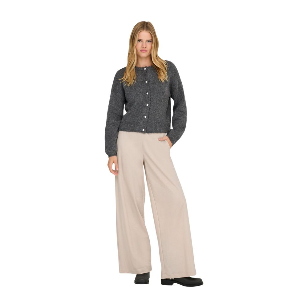 Only Beige Viscose Casual Pants