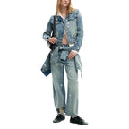Desigual Blue Elastane Denim Jacket