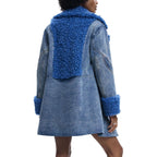 Desigual Blue Cotton Coat