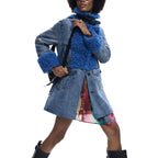 Desigual Blue Cotton Coat