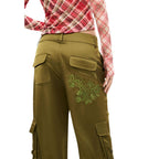 Desigual Bicolor Polyester Cargo Pants