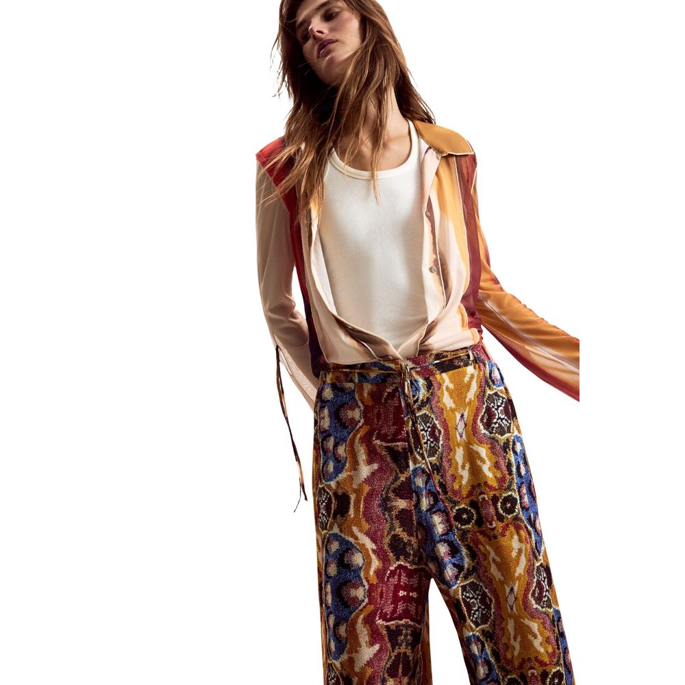 Desigual Orange Viscose Casual Pants