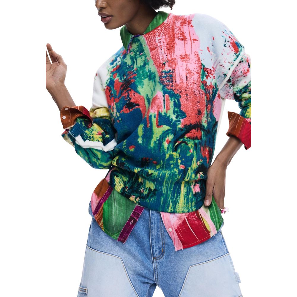 Desigual Red Marabou Sweatshirt