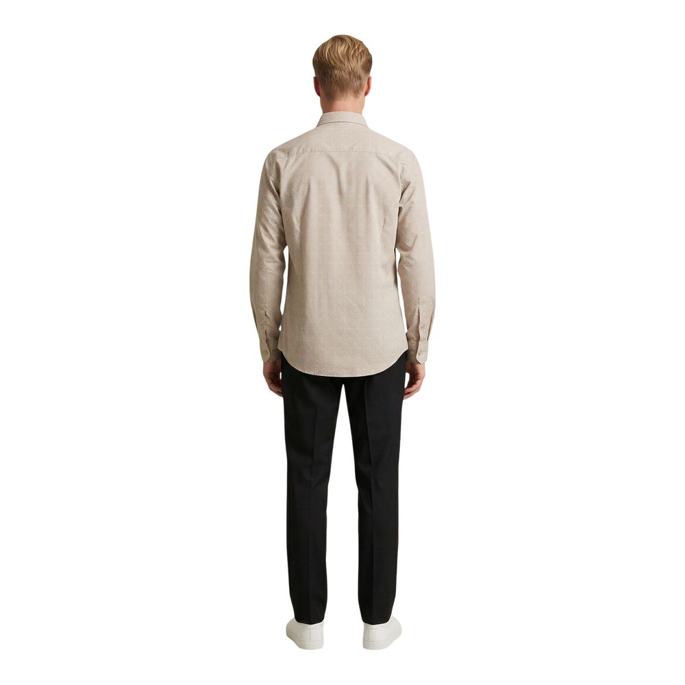Gianni Lupo Beige Viscose Pattern Shirt