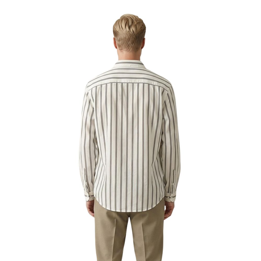 Gianni Lupo White Cotton Pattern Shirt