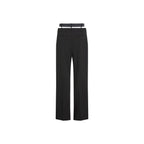 Karl Lagerfeld Black Polyester Casual Pants