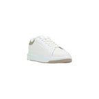 Armani Exchange Cream Leather Low Top Sneakers