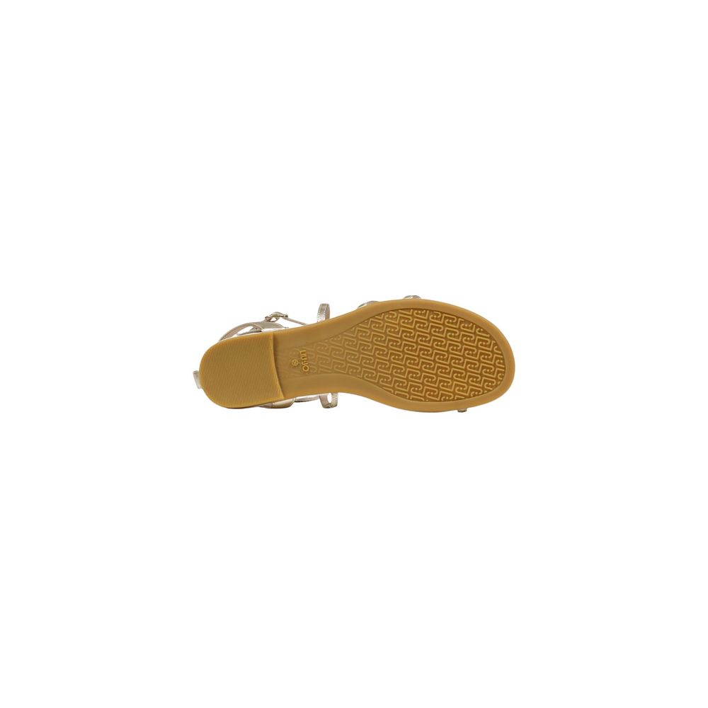 Liu Jo Gold Polyethylene Flat Sandals