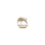 Liu Jo White Leather Flat Sandals