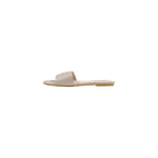 Liu Jo Beige Leather Flat Sandals