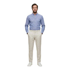 Borghese White Linen Casual Pants