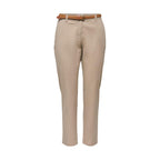 Jacqueline De Yong Beige Cotton Chino Pants