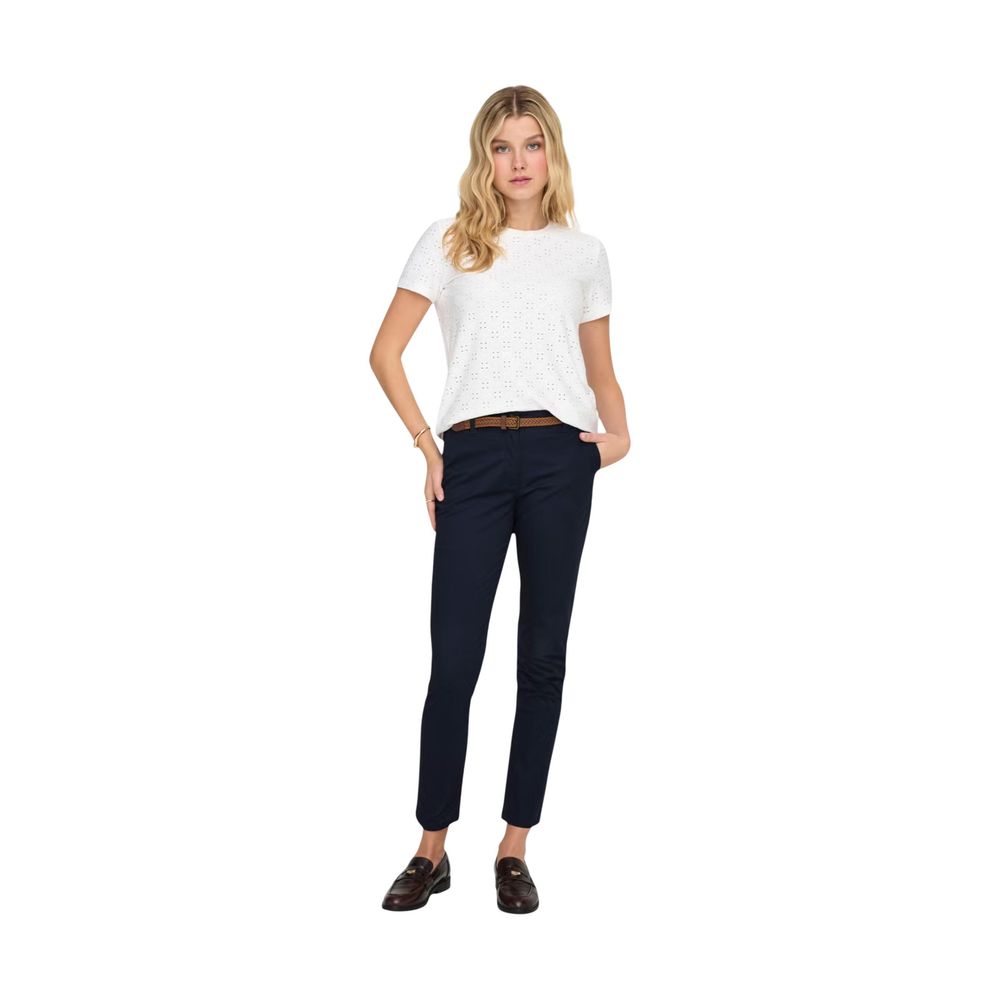 Jacqueline De Yong Blue Cotton Chino Pants