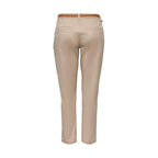 Jacqueline De Yong Beige Cotton Chino Pants