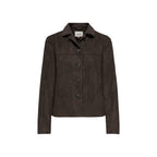 Jacqueline De Yong Brown Polyester Full-Length Jacket