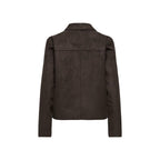 Jacqueline De Yong Brown Polyester Full-Length Jacket