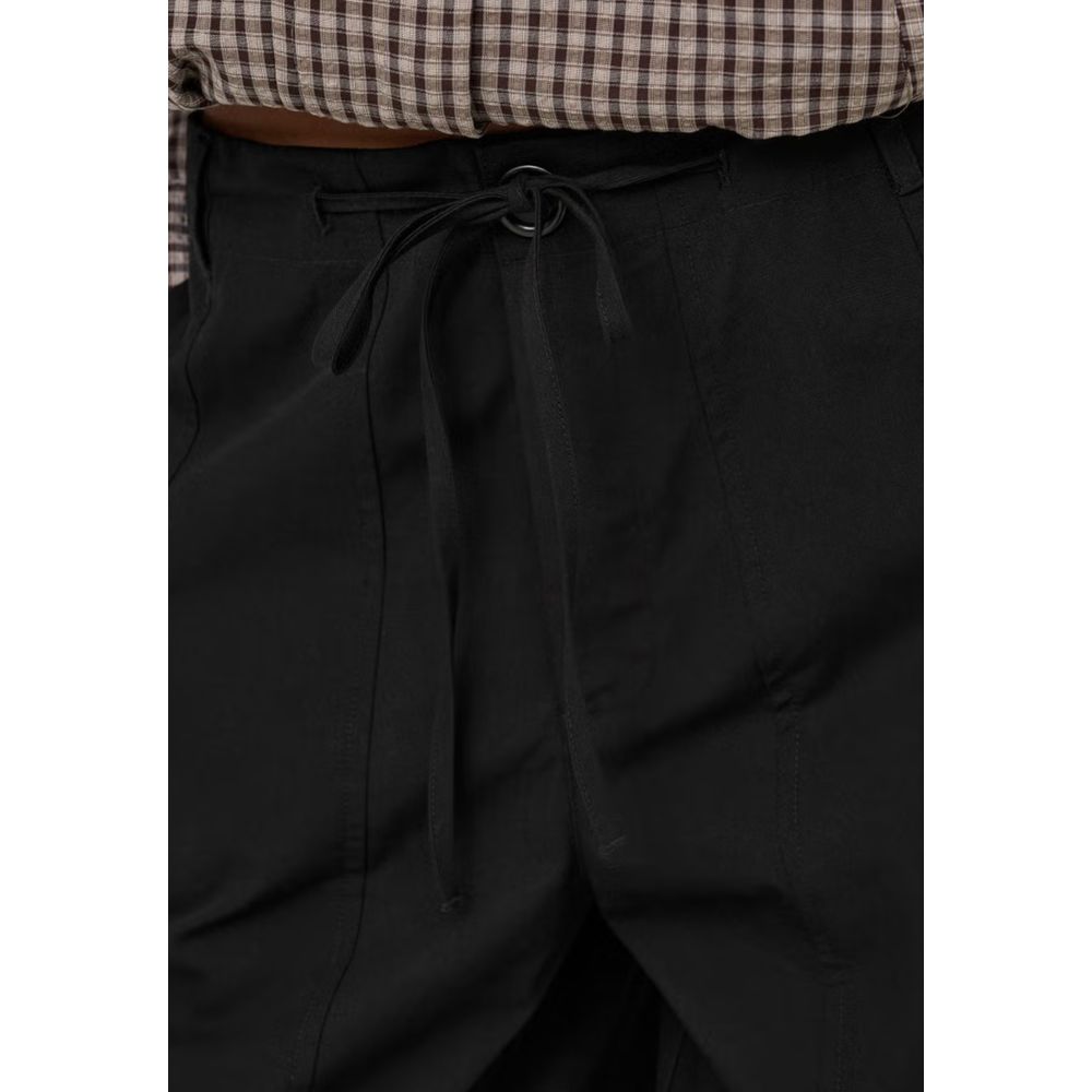Jacqueline De Yong Black Cotton Cargo Pants