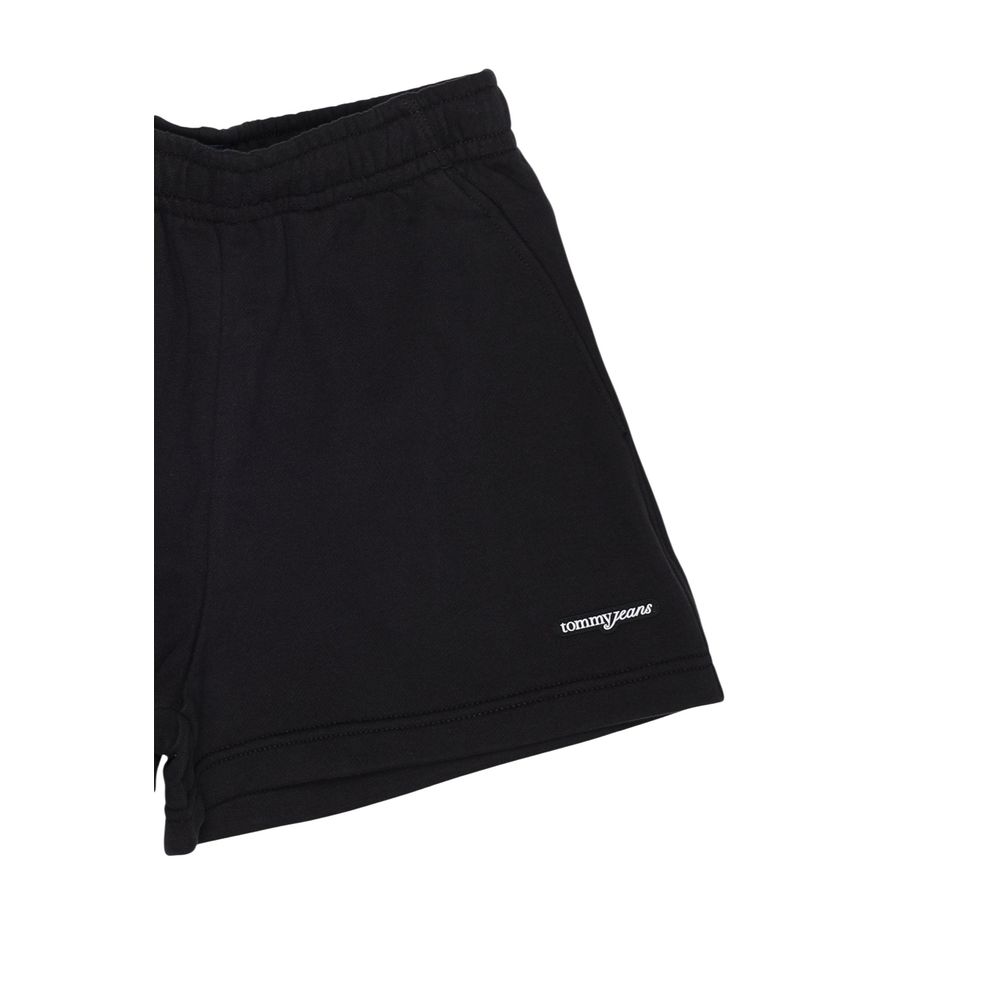 Tommy Hilfiger Jeans Black Recycled Cotton Short And Mini Shorts