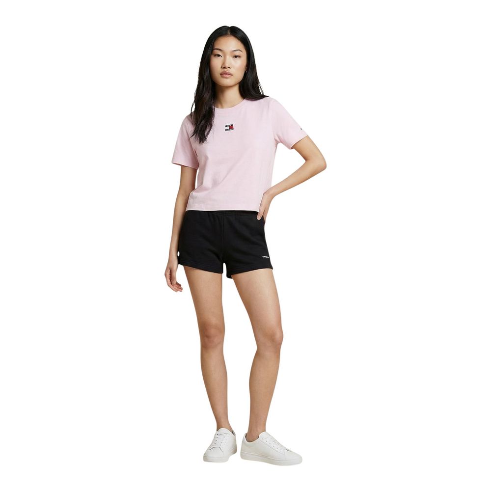 Tommy Hilfiger Jeans Black Recycled Cotton Short And Mini Shorts