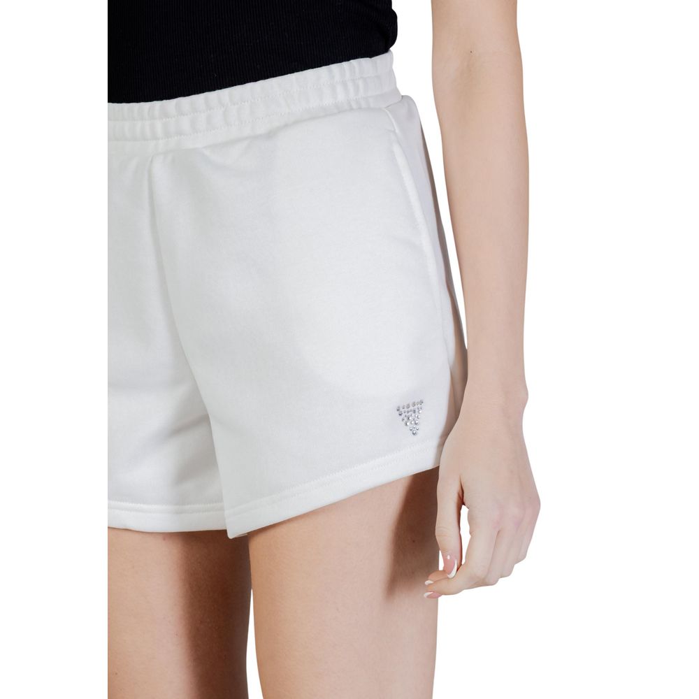 Guess Active White Polyester Short And Mini Shorts