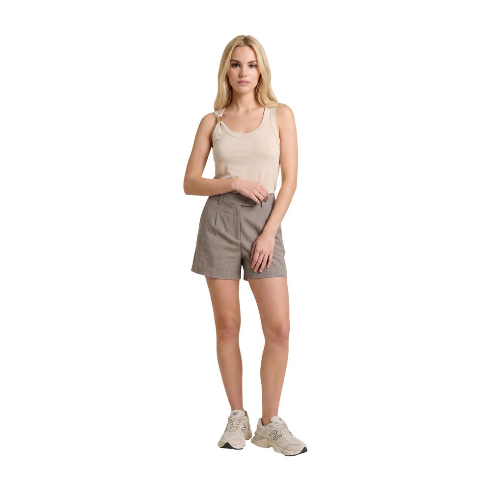 Only Beige Recycled Polyester Bermuda Shorts