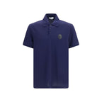 Versace Blue Cotton Polo Shirt