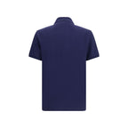 Versace Blue Cotton Polo Shirt