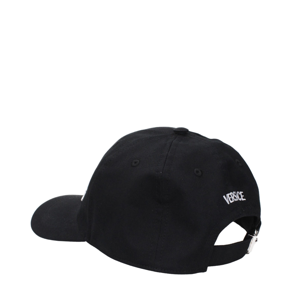 Versace Black Cotton Cap (Baseball Hat)
